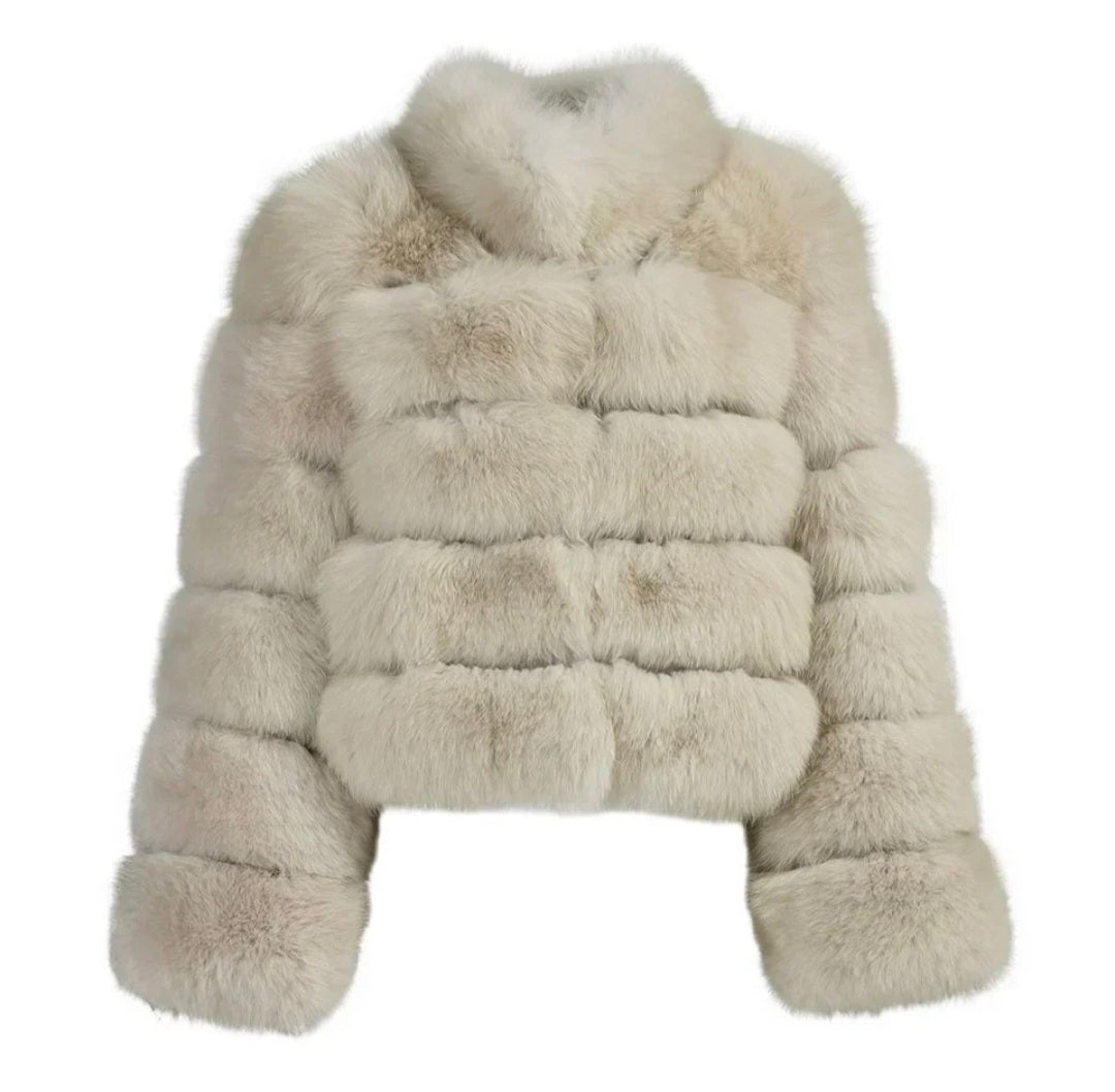 BUBBLE COLAR COAT IVORY
