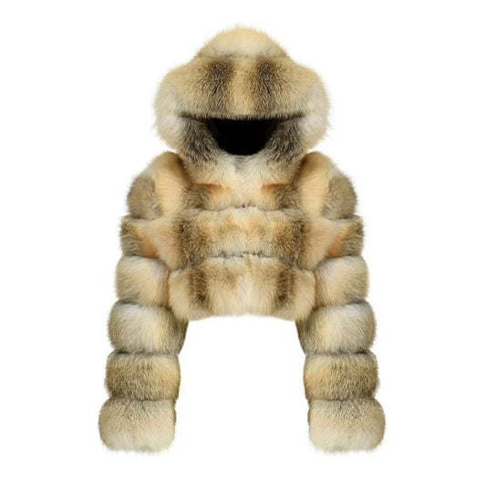 CROPPED HOODED COAT