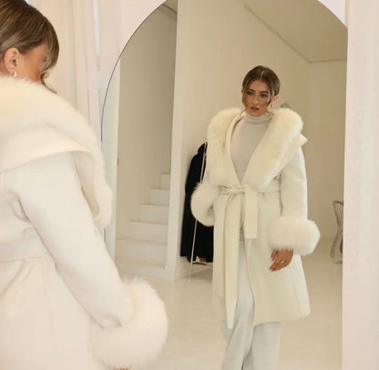 LUNEA LUXE LONG COAT WHITE
