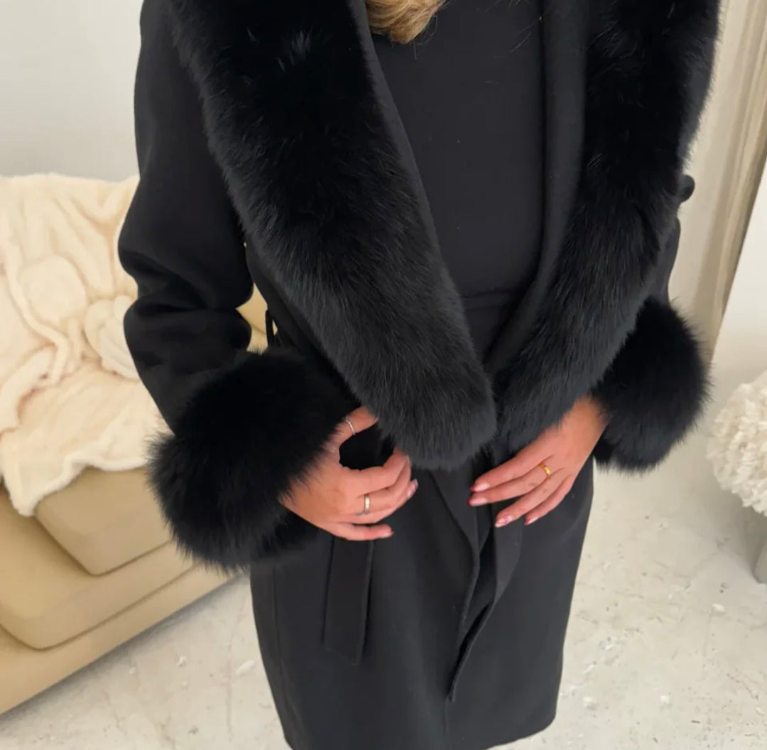 LUNEA LUXE LONG COAT BLACK